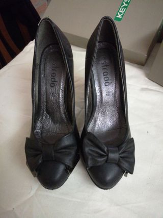 Décolleté nere pelle