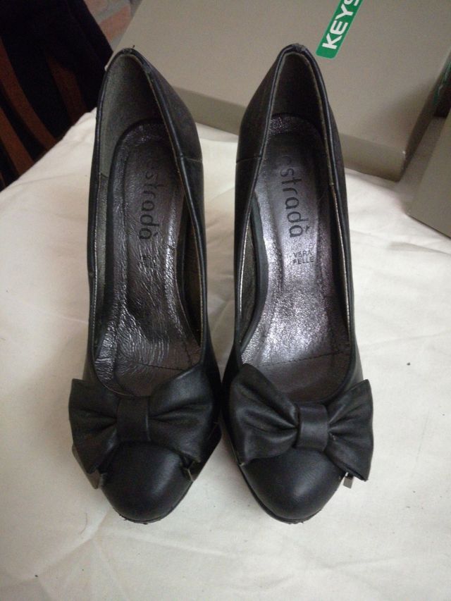 Décolleté nere pelle