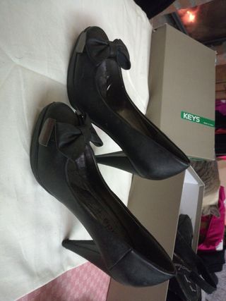 Décolleté nere pelle