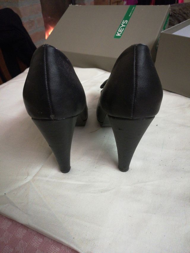 Décolleté nere pelle