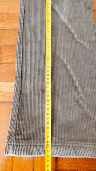 Pantalón pana verde chica algodón.