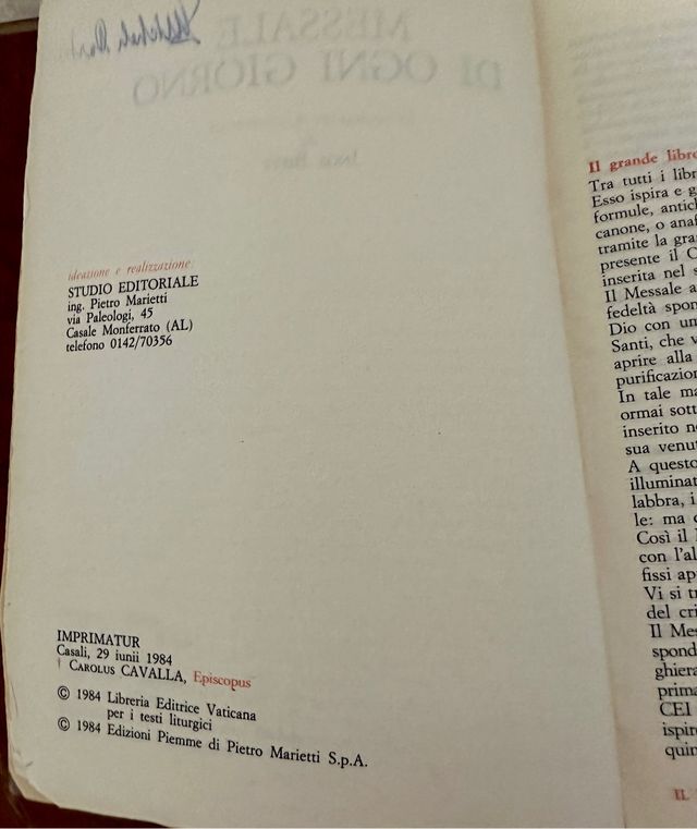 Messale di ogni giorno ed. Piemme lib.Vaticana