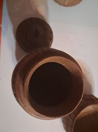 Set legno intagliato 3 pezzi