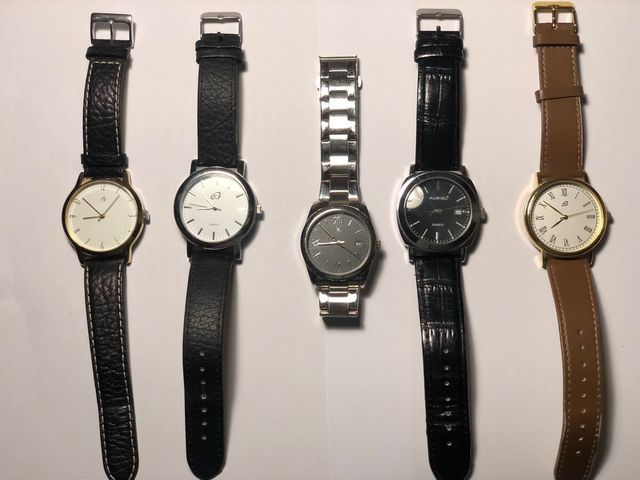 nr.  5 orologi Auriol funzionamento al quarz
