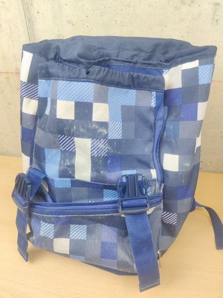 Zaino Invicta Trama Quadri Azzurri - Folk Backpack