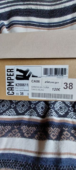 Sandalias mujer Camper azules - N°8