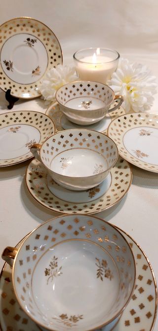 ⚜️ Trío de porcelana de Limoges