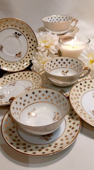 ⚜️ Trío de porcelana de Limoges