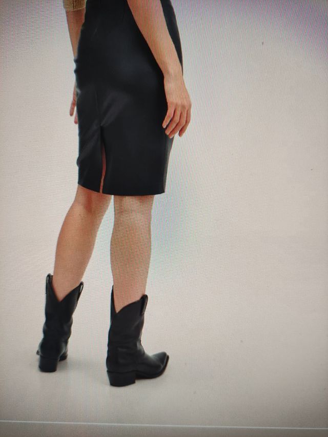 Falda polipiel Mango