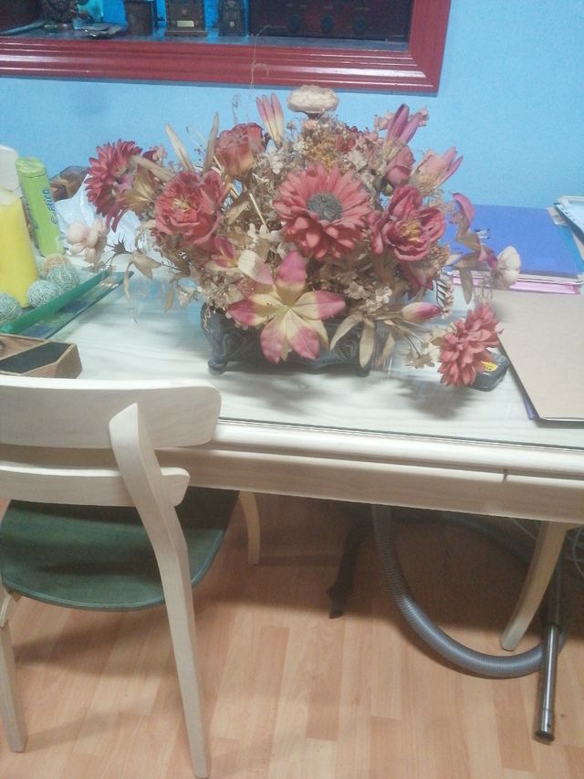 centro mesa de flores secas