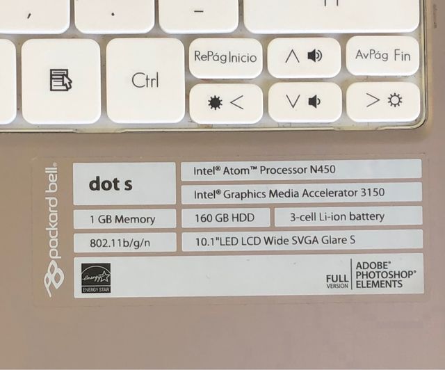 ordenador portatil Packard Bell rosa