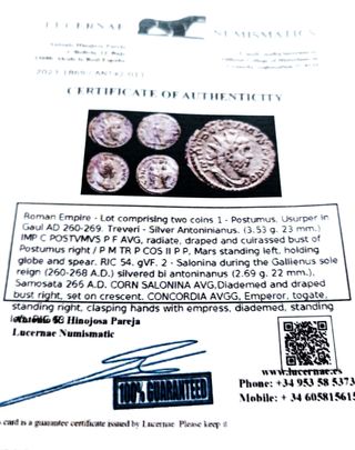 Póstumo, Antoniniano de Plata del 260 - 269 D.C.