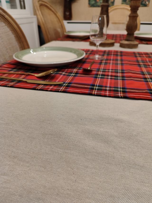 Mantel rústico tejido culla