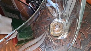 Centro de mesa de cristal antuguo