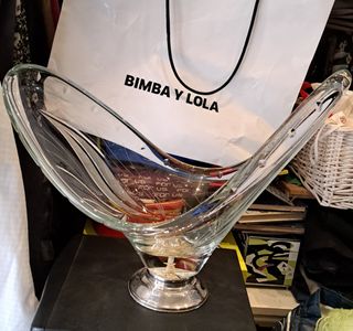 Centro de mesa de cristal antuguo