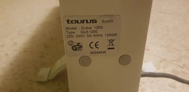 Estufa Radiador Calefactor Eléctrico