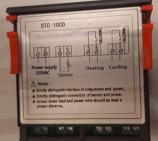 termostato controlador con sonda