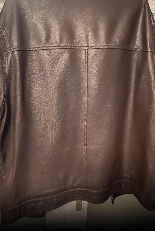 Cazadora de piel lloyd’s marrón talla 52