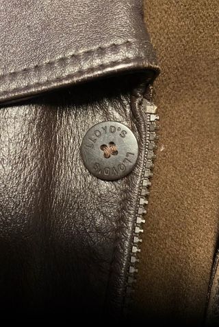 Cazadora de piel lloyd’s marrón talla 52