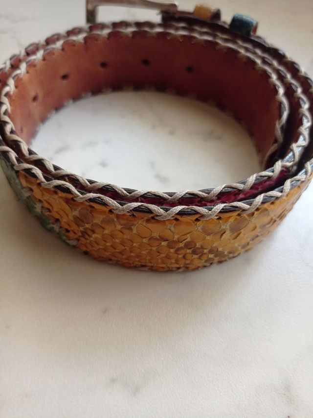 Cintura in vero pitone