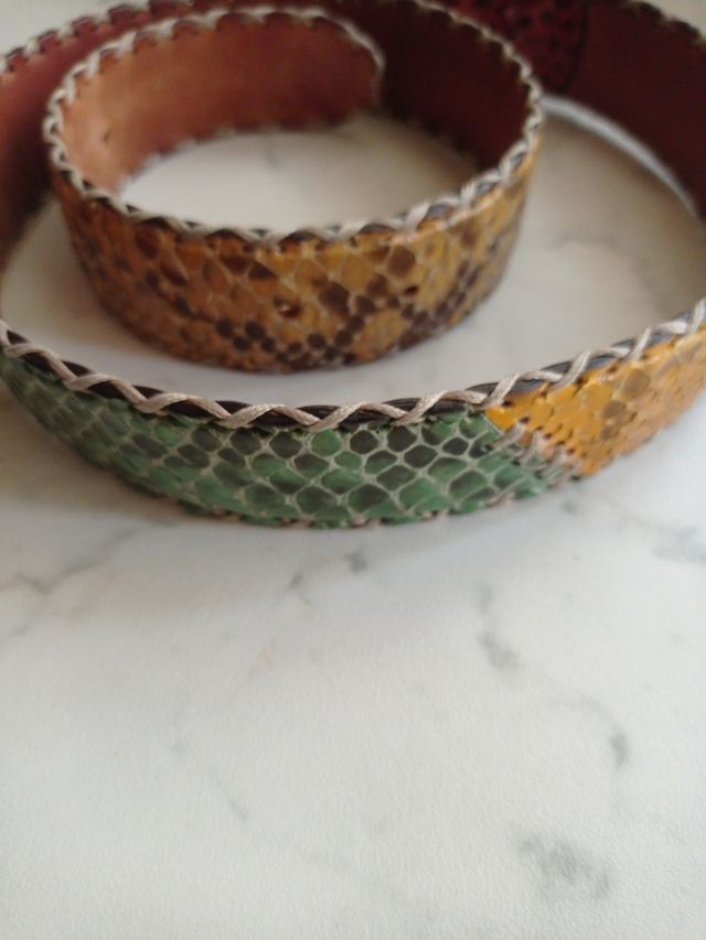 Cintura in vero pitone