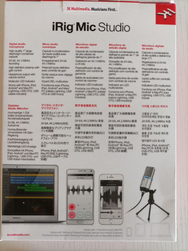 Microfono digitale a diaframma largo