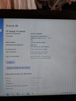 Laptop hp 14-cm0002ns