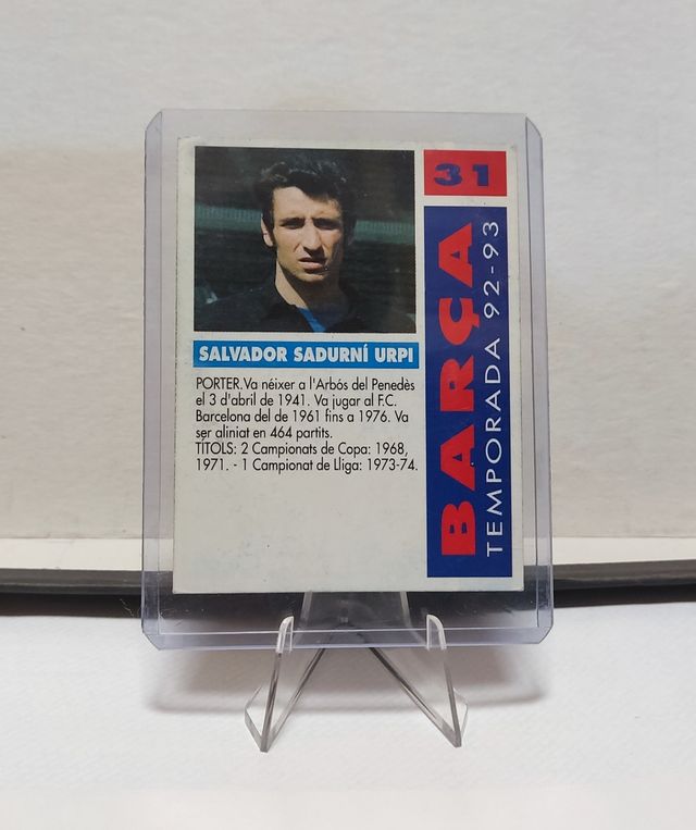 Cromo Sadurní FC Barcelona 1992