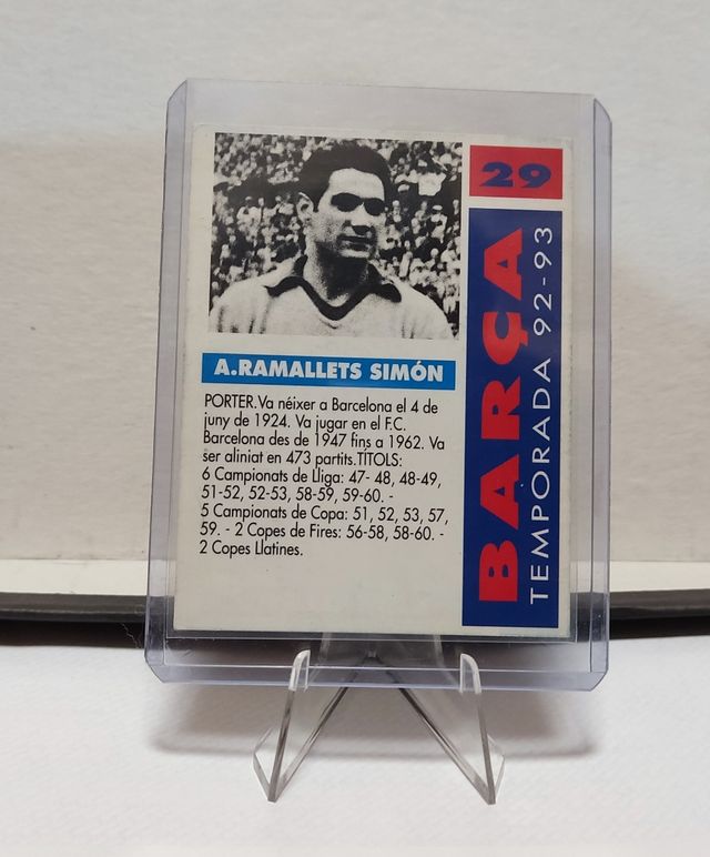 Cromo Ramallets FC Barcelona 1992