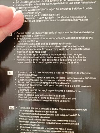 Vaporiera Russell Hobbs 