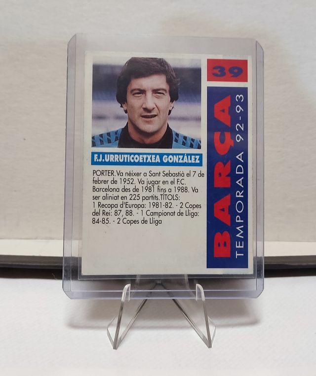 Cromo Urruti FC Barcelona 1992