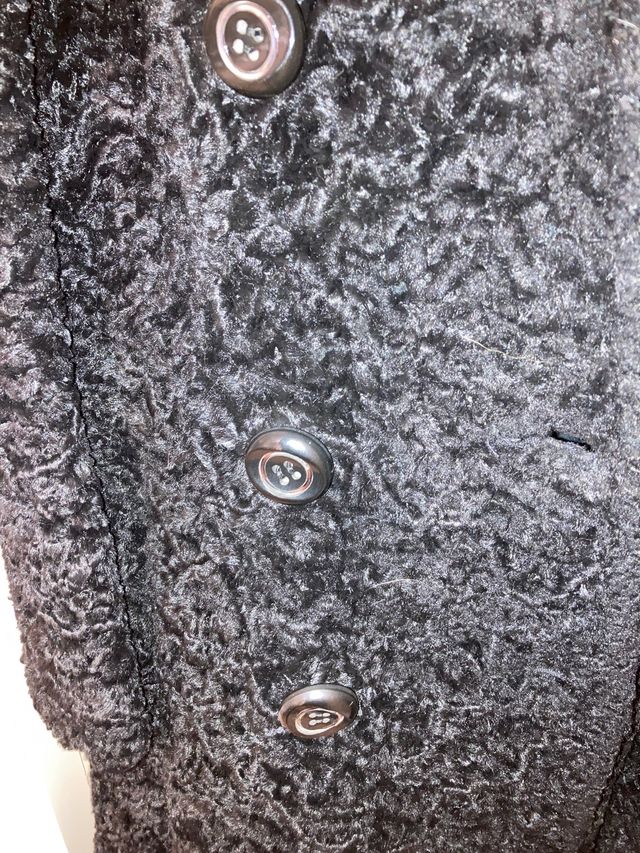 Abrigo piel estracan auténtica negra