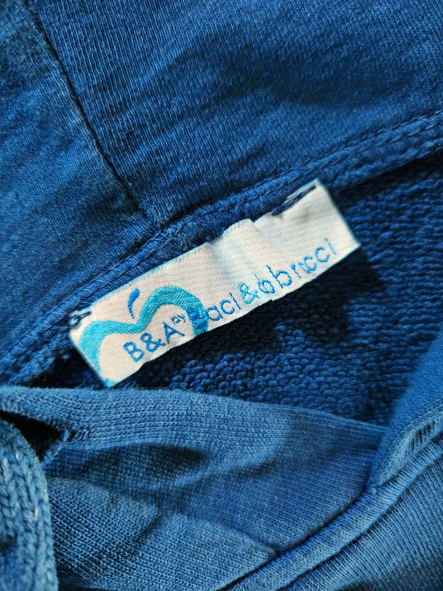 Felpa cotone baci&abbracci XL azzurra