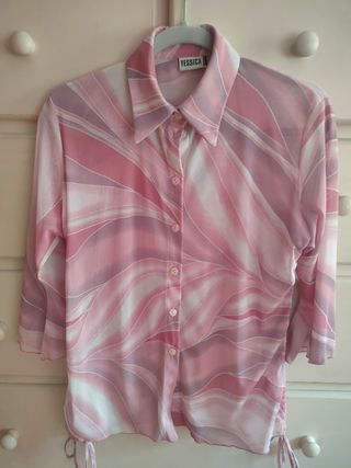 Camisa de mujer semitransparente talla