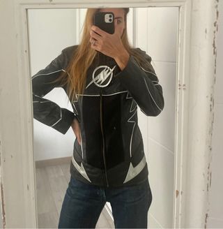 cazadora piel motera