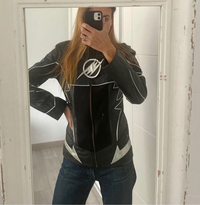 cazadora piel motera