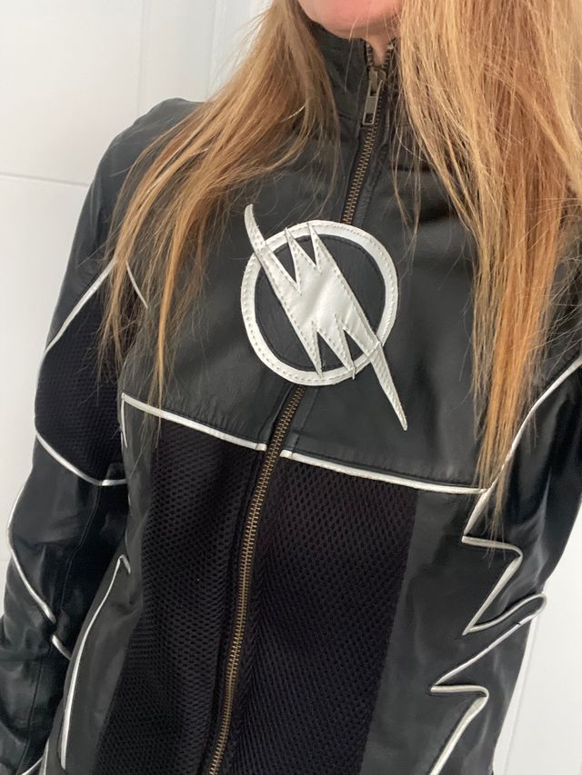 cazadora piel motera