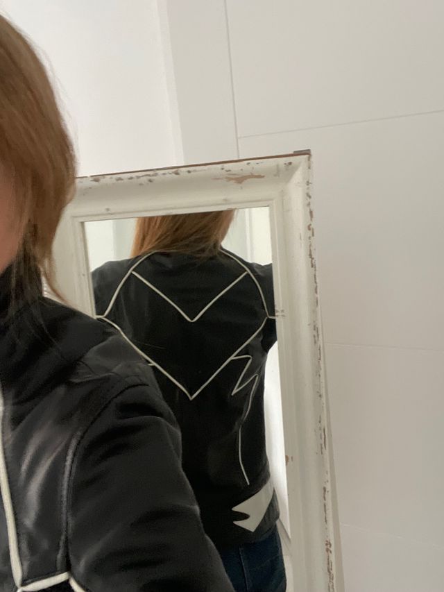 cazadora piel motera