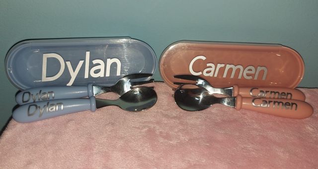 Cuchara+tenedor personalizada