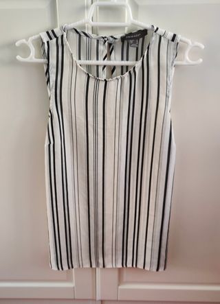 Blusa blanco y negro, Talla 36 - 38