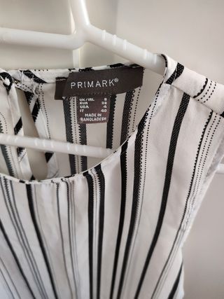 Blusa blanco y negro, Talla 36 - 38