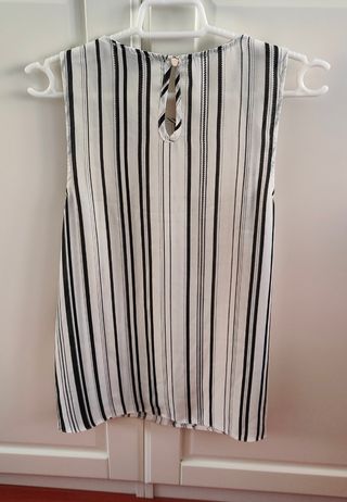 Blusa blanco y negro, Talla 36 - 38