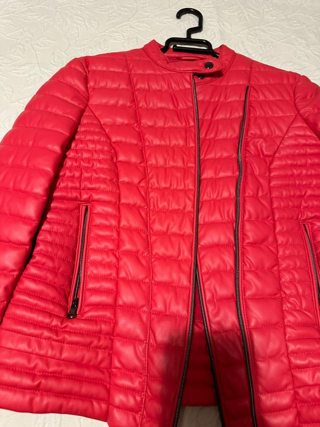 chaqueta piel guess