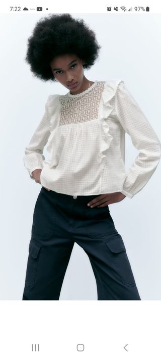 BLUSA VOLANTES ZARA