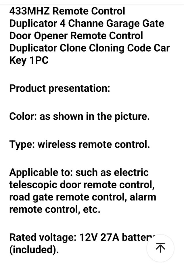 Mando a distancia Duplicador de garaje NUEVO !