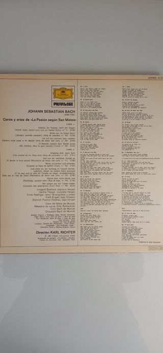 J.S.BACH (Vinilos, Deutsche Grammophon)