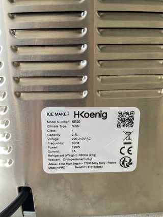 Maquina hielo HKoening KB20