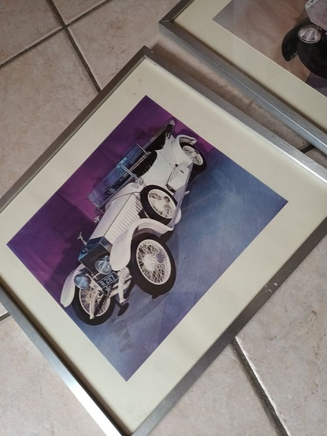 Set cornici con auto d'epoca