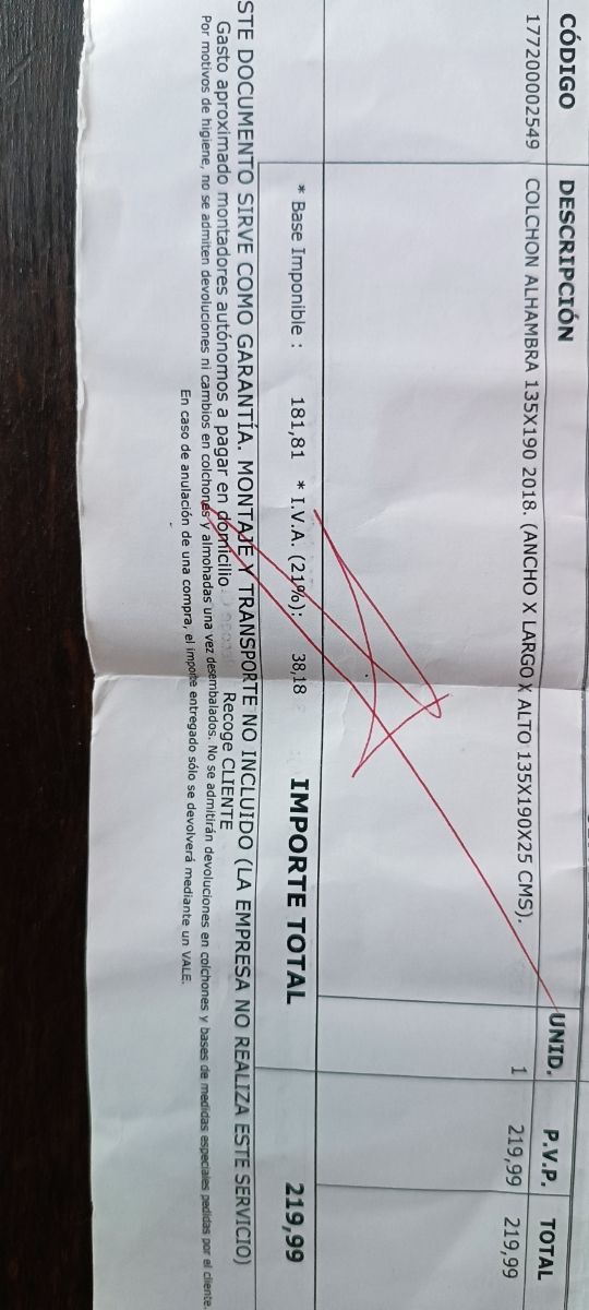 Colchón 135x190 nuevo