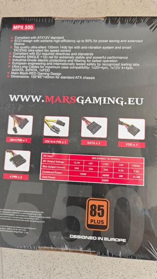 Fuente de alimentación 550w silenciosa